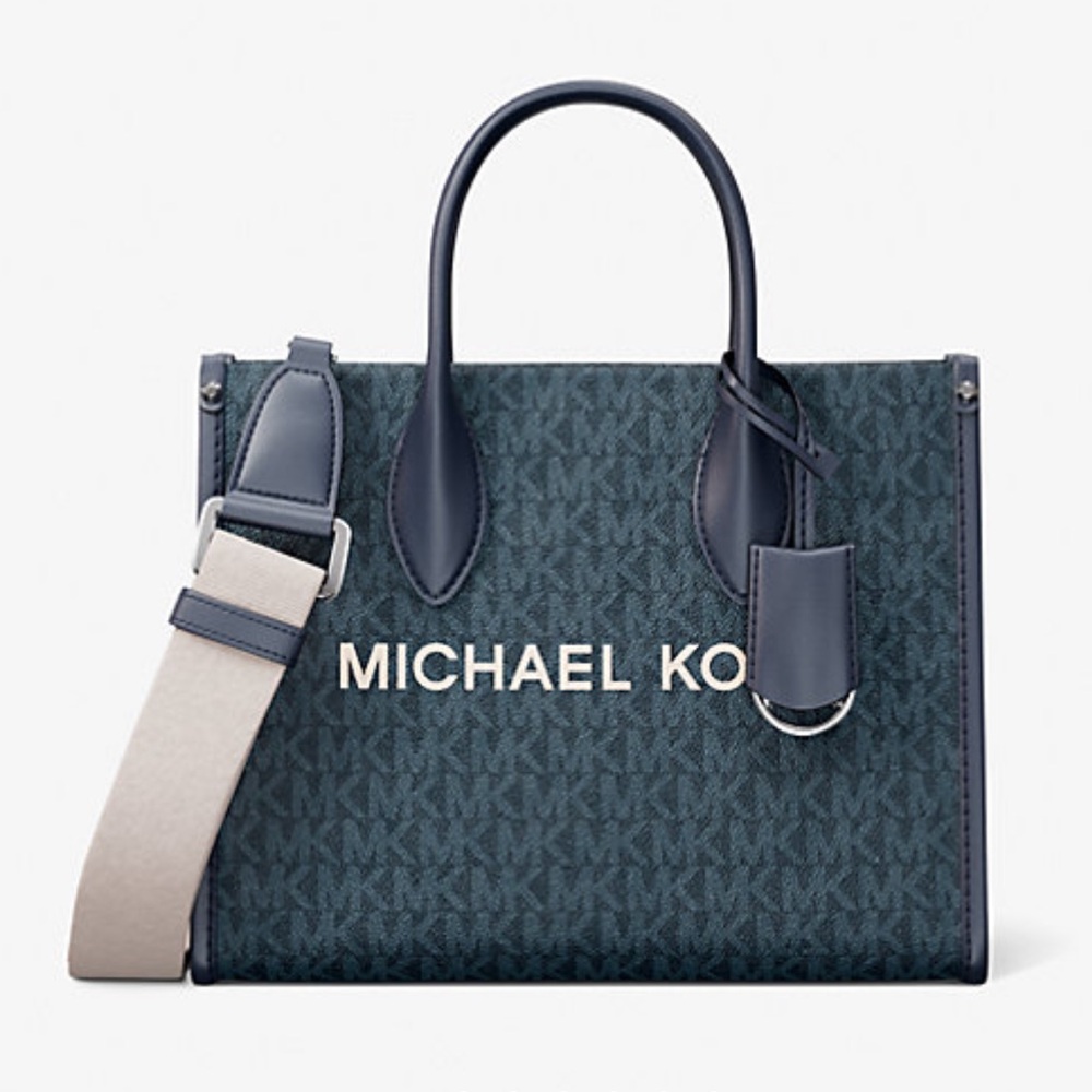 Michael Kors Mirella Small Signature Logo Shopper TZ Crossbody XBODY Bag
Admiral